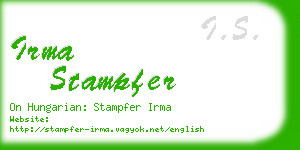 irma stampfer business card